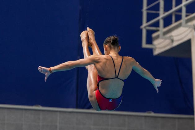 SWIMMING - EAC 2026 PARIS,FRANCE,02.AUG.26 - SWIMMING - European Aquatics Championships Paris 2026, diving, 1m springboard, women. Image shows Nais Gillet (FRA).  GEPAxpictures xPhilippxBrem