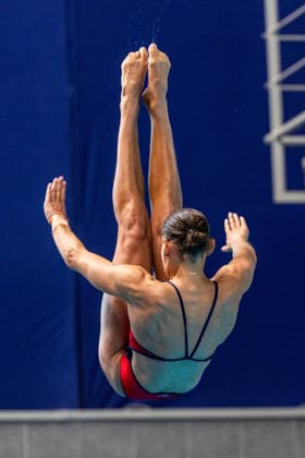 SWIMMING - EAC 2026 PARIS,FRANCE,02.AUG.26 - SWIMMING - European Aquatics Championships Paris 2026, diving, 1m springboard, women. Image shows Nais Gillet (FRA).  GEPAxpictures xPhilippxBrem