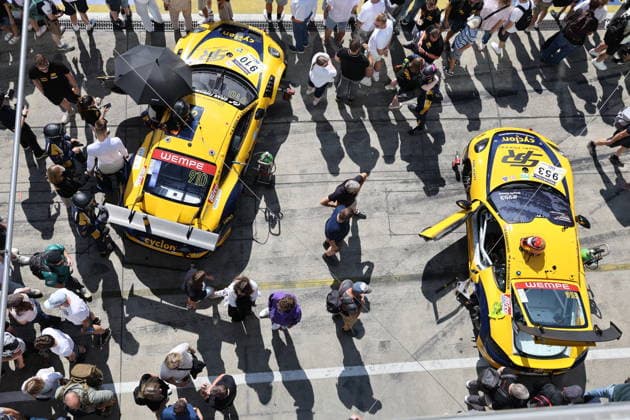 RECORD DATE NOT STATED 910 Alex Koch (Ispringen GER) Niklas Koch (Riedstadt GER) Klaus Koch (Erbach GER) Ioannis Smyrlis (Hansu GER), Porsche 911 GT3 Cup, Team: Smyrlis Racing (GER) und 953 Oskar Sandberg (NOR) Alexander Fielenbach (Neunkirchen-Seelscheid GER), Porsche 718 Cayman GT4 CS, Team: Smyrlis Racing (GER) GER, Motorsport, Nuerburgring Langstrecken Serie 2026, NLS, 6h ADAC Ruhr-Pokal-Rennen, Rennen 7, Nuerburgring, Deutschland, Rheinland-Pfalz, 01.08.2026 GER, Motorsport, Nuerburgring Langstrecken Serie 2026, NLS, 6h ADAC Ruhr-Pokal-Rennen, Rennen 7, Nuerburgring, Deutschland, Rheinland-Pfalz, 01.08.2026 Nuerburg *** 910 Alex Koch, Ispringen, GER; Niklas Koch, Riedstadt, GER; Klaus Koch, Erbach, GER; Ioannis Smyrlis, Hansu, GER, Porsche 911 GT3 Cup, Team Smyrlis Racing GER and 953 Oskar Sandberg NOR Alexander Fielenbach Neunkirchen Seelscheid GER, Porsche 718 Cayman GT4 CS, Team Smyrlis Racing GER GER, Motorsports, Nürburgring Endurance Series 2026, NLS, 6h ADAC Ruhr Cup Race, Race 7, Nürburgring, Germany, Rhineland-Palatinate, August 1, 2026 GER, Motorsports, Nürburgring Endurance Series 2026, NLS, 6-Hour ADAC Ruhr Cup Race, Race 7, Nürburgring, Germany, Rhineland-Palatinate, August 1, 2026, Nürburgring Copyright: xEibner-Pressefoto JuergenxAugstx EP_JAT