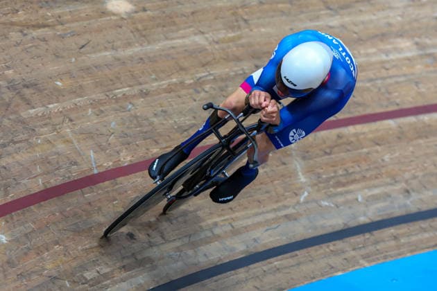2nd August 2026; Glasgow, Scotland; 2026 Commonwealth Games, Final Day; Sir Chris Hoy Velodrome, Track cycling, Rad, Radsport, Bahnrad, Bahn Mens C1-C3 3000m Individual Pursuit Qualifying, Finlay Graham (SCO) C3 RogerxEvans