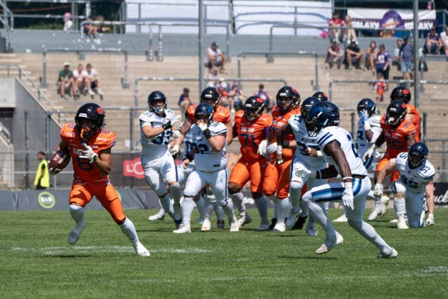 02.08.2026, xhfmx, American Football EFA European Football Alliance, Frankfurt Galaxy - Nordic Storm Tyler Foster (Galaxy Frankfurt, 8) (DFL DFB REGULATIONS PROHIBIT ANY USE OF PHOTOGRAPHS as IMAGE SEQUENCES and or QUASI-VIDEO) Frankfurt am Main *** August 2, 2026, xhfmx, American Football EFA European Football Alliance, Frankfurt Galaxy Nordic Storm Tyler Foster Galaxy Frankfurt, 8 DFL DFB REGULATIONS PROHIBIT ANY USE OF PHOTOGRAPHS as IMAGE SEQUENCES and or QUASI-VIDEO Frankfurt am Main
