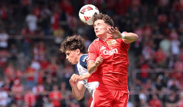 Alessandro Romano, Julien Friedrich Zweikampf Spielszene Aktion Fußball Fussball Bundesliga Herren DFL Testspiel Saison 2026 2027 02.08.2026 1.FC Union Berlin FCU vs. Cagliari Calcio DFL regulations prohibit any use of photographs as image sequences and or quasi-video. *** Alessandro Romano, Julien Friedrich: Tackle, Game Scene, Action, Sports, Soccer, Bundesliga, Men s, DFL, Friendly Match, 2026–2027 Season, February 8, 2026, 1. FC Union Berlin (FCU) vs. Cagliari Calcio. DFL regulations prohibit any use of photographs as image sequences and or quasi-video.