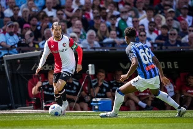 ROTTERDAM , 02-08-2026 , Stadium Feijenoord de Kuip , season 2026 2027 , Dutch preseason football , Friendly match between Feyenoord and Atalanta Bergamo (Kuip Cup) , picture shows Feyenoord player Anis Hadj Moussa Feyenoord - Atalanta (friendly)  x205403618x Copyright: