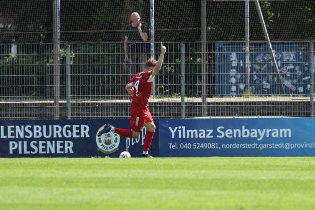 Fußball I Herren I Saison 2026 2027 I Regionalliga Nord I 1.Spieltag I Eintracht Norderstedt - SV Atlas Delmenhorst I 02.08.2026 Lukas Krüger (9, FC Eintracht Norderstedt) bejubelt das 1-0 *** Soccer I Men s Team I 2026–2027 Season I Regionalliga Nord I Matchday 1 I Eintracht Norderstedt vs. SV Atlas Delmenhorst I August 2, 2026 Lukas Krüger 9, FC Eintracht Norderstedt celebrates the 1–0 lead Copyright: xLobeca RalfxHomburgx