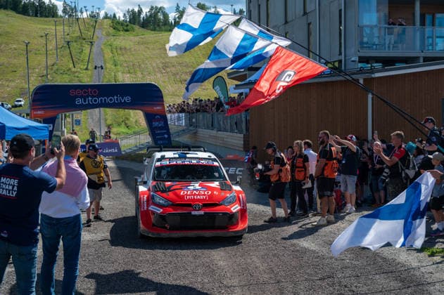 MOTORSPORTS - Rally - 2026 WRC, Motorsport Rallye, WM Rally Finland Photo by IPA ABACAPRESS.COM87186179 - Sami Pajari (FIN) and Marko Salminen (FIN), driving a Toyota GR Yaris Rally1 for Toyota Gazoo Racing WRT2, won the FIA WRC SECTO RALLY FINLAND in Jyväskylä, Finland, from July 30 to August 2, 2026. Finland Finland  Copyright: xIPAxSport ABACAx