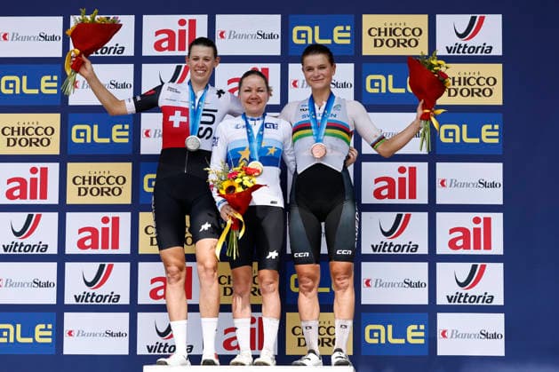 02.08.2026, Monteceneri, Monte Ceneri, 2026 UEC MTB European Championship, EM, Europameisterschaft XCO Women Elite s Final (cross country olympic) Alessandra Keller 2 (SUI) 2nd place and silver medal, Sina Frei 4 (SUI) 1st place, European Champion and gold medal and Jenny Rissveds 1 (SWE) 3rd place and bronze medal Monteceneri Monte Ceneri Ticino Switzerland *** August 2, 2026, Monteceneri, Monte Ceneri, 2026 UEC MTB European Championship XCO Women s Elite Final, Cross Country Olympic: Alessandra Keller (2 SUI) took 2nd place and the silver medal, Sina Frei 4 SUI 1st place, European Champion, and gold medal; and Jenny Rissveds 1 SWE 3rd place and bronze medal; Monteceneri, Monte Ceneri, Ticino, Switzerland Copyright: xJustPictures.ch FrancescoxMinghettix jp-en-FrMi-_NG_2182