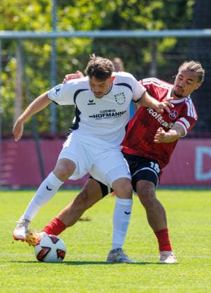 02.08.2026 - Fussball - Saison 2026 2027 - Testspiel Freundschaftsspiel Vorbereitungsspiel: 1. FC Nürnberg Nuernberg FCN ( Club ) - FSV Frankfurt - Sportfoto Zink DaMa - xdaxmax - David Deger (21, FSV Frankfurt ) Rafael Lubach (18, 1. FC Nürnberg FCN ) *** August 2, 2026 Soccer Season 2026–2027 Exhibition Match Friendly Match Preseason Match 1 FC Nuremberg Nuremberg FCN Club FSV Frankfurt Sports Photo Zink DaMa xdaxmax David Deger 21, FSV Frankfurt Rafael Lubach 18, 1 FC Nuremberg FCN