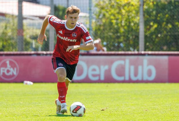 02.08.2026 - Fussball - Saison 2026 2027 - Testspiel Freundschaftsspiel Vorbereitungsspiel: 1. FC Nürnberg Nuernberg FCN ( Club ) - FSV Frankfurt - Sportfoto Zink DaMa - xdaxmax - Noel Kaiser (48, 1. FC Nürnberg FCN ) *** August 2, 2026 Soccer Season 2026–2027 Exhibition Match Friendly Match Preseason Match 1. FC Nürnberg Nuremberg FCN Club FSV Frankfurt Sports Photo Zink DaMa xdaxmax Noel Kaiser 48, 1. FC Nürnberg FCN