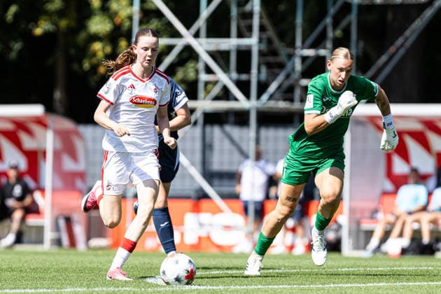 2.Frauen-Bundesliga: FC Köln Frauen II - SC Sand; 02.08.2026 Paula Hofmann (1. FC Köln Frauen, 4) trifft gegen SC Sand 2.Frauen-Bundesliga: FC Köln Frauen II - SC Sand; Geißbockheim, Köln; 02.08.2026 DFL regulations prohibit any use of photographs as image sequences and or quasi video. *** Women s Bundesliga 2: FC Köln Women II vs. SC Sand, August 2, 2026; Paula Hofmann scores her 4th goal for 1. FC Köln Women against SC Sand; Women s Bundesliga 2: FC Köln Women II vs. SC Sand at Geißbockheim, Cologne August 2, 2026 DFL regulations prohibit any use of photographs as image sequences and or quasi-video Copyright: xBEAUTIFULxSPORTS Buriakovx