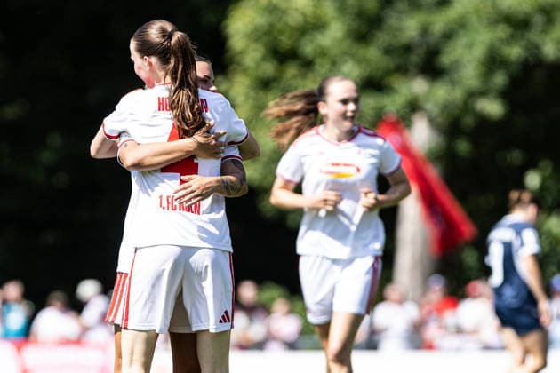 2.Frauen-Bundesliga: FC Köln Frauen II - SC Sand; 02.08.2026 1. FC Köln Frauen bejubelt das Tor, 1:3 durch Paula Hofmann (1. FC Köln Frauen, 4) 2.Frauen-Bundesliga: FC Köln Frauen II - SC Sand; Geißbockheim, Köln; 02.08.2026 DFL regulations prohibit any use of photographs as image sequences and or quasi video. *** Women s Bundesliga 2: FC Köln Women II vs. SC Sand, August 2, 2026. 1. FC Köln Women celebrate the goal; 1–3 by Paula Hofmann. 1. FC Köln Women, 4–2. Women s Bundesliga: FC Köln Women II vs. SC Sand at Geißbockheim, Cologne August 2, 2026 DFL regulations prohibit any use of photographs as image sequences and or quasi-video Copyright: xBEAUTIFULxSPORTS Buriakovx