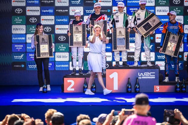AUTO - WRC, Motorsport Rallye, WM - RALLY FINLAND 2026 VIRVES Robert, VIILO Jakko, Skoda Fabia RS, portrait, podium, portrait during the 2026 Rally Finland, 10th round of the 2026 WRC World Rally Car Championship, from July 30 to August 2, 2026 at Jyvaskyla, Finland - JyvaskylaFinland  Copyright: xNikosxKatikisx