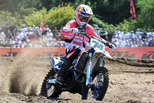 Dutch Kay de Wolf pictured in action during the motocross MXGP Grand Prix Flanders, race 14 20 of the FIM Motocross World Championship, WM, Weltmeisterschaft Sunday, August 2, 2026, in Lommel. JILLxDELSAUX  x182612146x