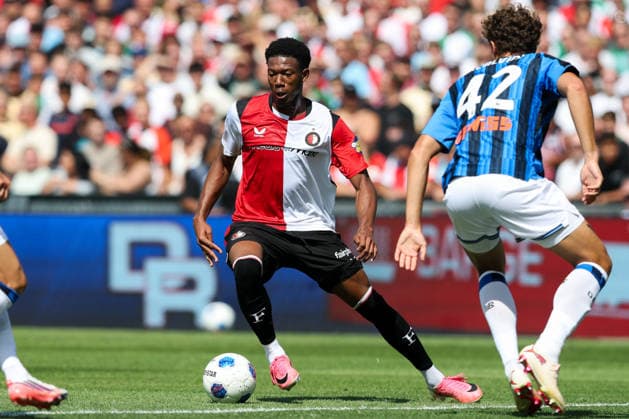 2026-08-02 Feyenoord v Atalanta Bergamo - Pre Season Friendly ROTTERDAM, NETHERLANDS - AUGUST 2: Gaoussou Diarra of Feyenoord in action during the Pre Season Friendly match between Feyenoord and Atalanta Bergamo at Stadion Feijenoord on August 2, 2026 in Rotterdam, Netherlands. Rotterdam Stadion Feijenoord Netherlands Content not available for redistribution in The Netherlands directly or indirectly through any third parties. Copyright: xHansxvanxderxValkx