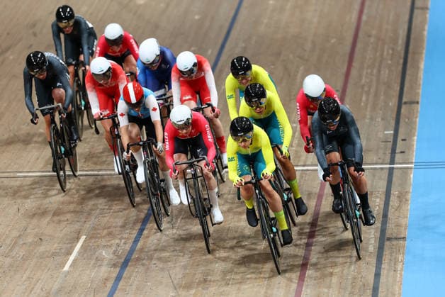 Glasgow 2026 Commonwealth Games Picture by Alex Whitehead SWpix.com - 02 08 2026 - Glasgow 2026 Commonwealth Games - Track cycling, Rad, Radsport, Bahnrad, Bahn and Para Track Cycling - Sir Chris Hoy Velodrome, Glasgow, Scotland - Women s Elimination Race Final - Anna Morris of Wales, Sophie Edwards of Australia, Alyssa Polites of Australia, Georgia Baker of Australia, Glasgow Sir Chris Hoy Velodrome Scotland Copyright: x xSWpix.comx(t axPhotographyxHubxLtd)xAlexxWhitehead SWpix.comx SWP-3030-17609