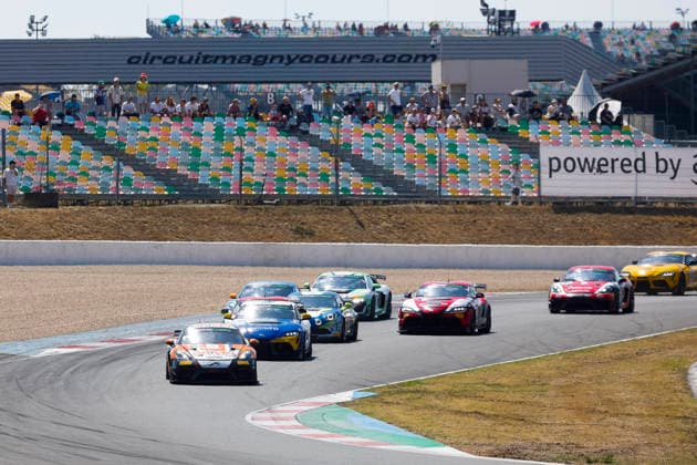 AUTO - CHAMPIONNAT DE FRANCE FFSA GT 2026 - MAGNY-COURS 24 FERRARIN Nicco (FRA), BRICHE Julien, JSB CompÃ tition, Porsche 718 Cayman GT4 RS CS, action depart, start race 2, during the 4th round of the Championnat de France FFSA GT 2026, from July 31 to August 2, 2026 on the Circuit de Nevers Magny-Cours, in Magny-Cours, France -  Copyright: xGREGORYxLENORMANDx