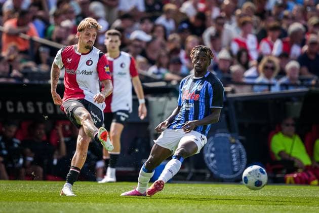 ROTTERDAM , 02-08-2026 , Stadium Feijenoord de Kuip , season 2026 2027 , Dutch preseason football , Friendly match between Feyenoord and Atalanta Bergamo (Kuip Cup) , picture shows Feyenoord player Luciano Valente Feyenoord - Atalanta (friendly)  x205406273x Copyright: