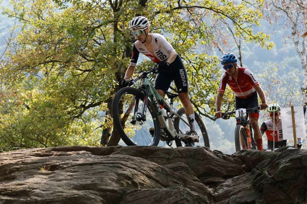 02.08.2026, Monteceneri, Monte Ceneri, 2026 UEC MTB European Championship, EM, Europameisterschaft XCO Men Elite s Final (cross country olympic) Luca Schätti 6 (SUI), Maximilian Foidl 10 (AUT) Monteceneri Monte Ceneri Ticino Switzerland *** August 2, 2026, Monteceneri, Monte Ceneri, 2026 UEC MTB European Championship XCO Men s Elite Final, Cross Country Olympic: Luca Schätti 6 SUI, Maximilian Foidl 10 AUT, Monteceneri, Monte Ceneri, Ticino, Switzerland Copyright: xJustPictures.ch FrancescoxMinghettix jp-en-FrMi-_NG_2428