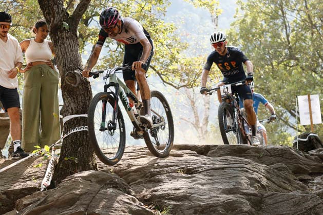 02.08.2026, Monteceneri, Monte Ceneri, 2026 UEC MTB European Championship, EM, Europameisterschaft XCO Men Elite s Final (cross country olympic) Marcel Guerrini 11 (SUI), David Domingo Campos Motos 42 (ESP) Monteceneri Monte Ceneri Ticino Switzerland *** August 2, 2026, Monteceneri, Monte Ceneri, 2026 UEC MTB European Championship XCO Men s Elite Final, Cross Country Olympic: Marcel Guerrini 11 SUI, David Domingo Campos Motos 42 ESP, Monteceneri, Monte Ceneri, Ticino, Switzerland Copyright: xJustPictures.ch FrancescoxMinghettix jp-en-FrMi-_NG_2463