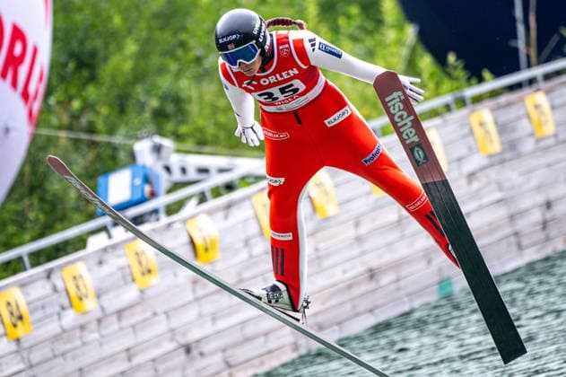 Wisla 02.08.2026 Ski jumping, Skispringen, Ski, nordisch FIS Summer Grand Prix 2026 on Adam Malysz Wisla Malinka Hill. Day 2. Women s Individual Competition. --- Skoki Narciarskie. FIS Letnie Grand Prix 2026 na Skoczni im. Adama Malysza w Wisle Malince. Dzien 2. Konkurs Indywidualny Kobiet. Persons shown : Silje Opseth Fot. Kai Taller Arena Akcji NEWSPIX.PL --- newspix.pl POLAND OUT! 