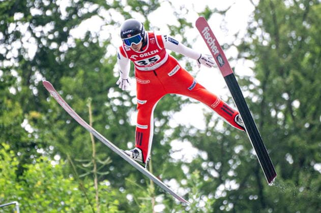 Wisla 02.08.2026 Ski jumping, Skispringen, Ski, nordisch FIS Summer Grand Prix 2026 on Adam Malysz Wisla Malinka Hill. Day 2. Women s Individual Competition. --- Skoki Narciarskie. FIS Letnie Grand Prix 2026 na Skoczni im. Adama Malysza w Wisle Malince. Dzien 2. Konkurs Indywidualny Kobiet. Persons shown : Silje Opseth Fot. Kai Taller Arena Akcji NEWSPIX.PL --- newspix.pl POLAND OUT! 