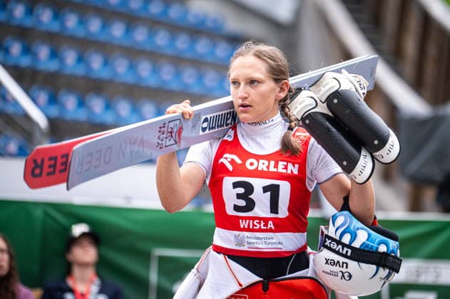 Wisla 02.08.2026 Ski jumping, Skispringen, Ski, nordisch FIS Summer Grand Prix 2026 on Adam Malysz Wisla Malinka Hill. Day 2. Women sIndividual Competition. --- Skoki Narciarskie. FIS Letnie Grand Prix 2026 na Skoczni im. Adama Malysza w Wisle Malince. Dzien 2. Konkurs Indywidualny Kobiet. Persons shown : Heidi Dyhre Traaserud Fot. Kai Taller Arena Akcji NEWSPIX.PL --- newspix.pl POLAND OUT! 