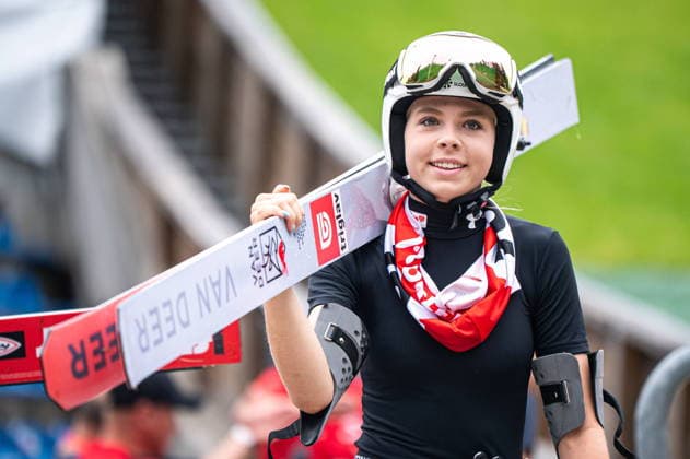 Wisla 02.08.2026 Ski jumping, Skispringen, Ski, nordisch FIS Summer Grand Prix 2026 on Adam Malysz Wisla Malinka Hill. Day 2. Women sIndividual Competition. --- Skoki Narciarskie. FIS Letnie Grand Prix 2026 na Skoczni im. Adama Malysza w Wisle Malince. Dzien 2. Konkurs Indywidualny Kobiet. Persons shown : Taja Bodlaj Fot. Kai Taller Arena Akcji NEWSPIX.PL --- newspix.pl POLAND OUT! 
