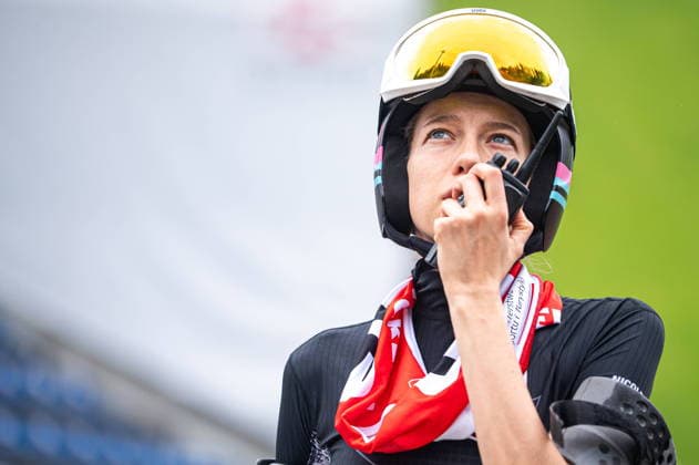Wisla 02.08.2026 Ski jumping, Skispringen, Ski, nordisch FIS Summer Grand Prix 2026 on Adam Malysz Wisla Malinka Hill. Day 2. Women sIndividual Competition. --- Skoki Narciarskie. FIS Letnie Grand Prix 2026 na Skoczni im. Adama Malysza w Wisle Malince. Dzien 2. Konkurs Indywidualny Kobiet. Persons shown : Nicole Maurer Fot. Kai Taller Arena Akcji NEWSPIX.PL --- newspix.pl POLAND OUT! 