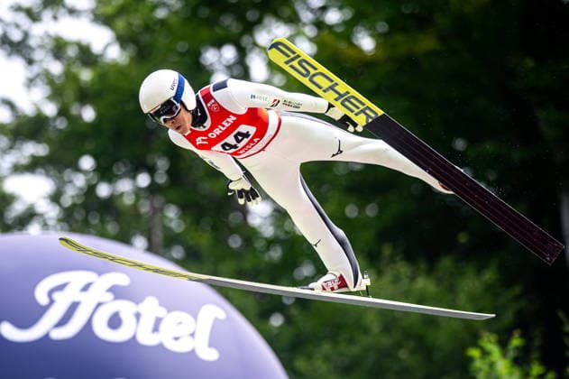 Wisla 02.08.2026 Ski jumping, Skispringen, Ski, nordisch FIS Summer Grand Prix 2026 on Adam Malysz Wisla Malinka Hill. Day 2. Individual Competition --- Skoki Narciarskie. FIS Letnie Grand Prix 2026 na Skoczni im. Adama Malysza w Wisle Malince. Konkurs indywidualny. Dzien 2. . Persons shown : Yuto Nakamura Fot. Kai Taller Arena Akcji NEWSPIX.PL --- newspix.pl POLAND OUT! 