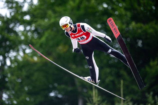 Wisla 02.08.2026 Ski jumping, Skispringen, Ski, nordisch FIS Summer Grand Prix 2026 on Adam Malysz Wisla Malinka Hill. Day 2. Individual Competition --- Skoki Narciarskie. FIS Letnie Grand Prix 2026 na Skoczni im. Adama Malysza w Wisle Malince. Konkurs indywidualny. Dzien 2. . Persons shown : Rok Oblak Fot. Kai Taller Arena Akcji NEWSPIX.PL --- newspix.pl POLAND OUT! 