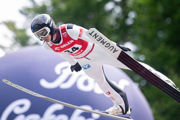 Wisla 02.08.2026 Ski jumping, Skispringen, Ski, nordisch FIS Summer Grand Prix 2026 on Adam Malysz Wisla Malinka Hill. Day 2. Individual Competition --- Skoki Narciarskie. FIS Letnie Grand Prix 2026 na Skoczni im. Adama Malysza w Wisle Malince. Konkurs indywidualny. Dzien 2. . Persons shown : Hannes Landerer Fot. Kai Taller Arena Akcji NEWSPIX.PL --- newspix.pl POLAND OUT! 