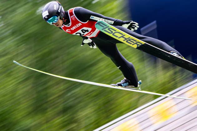 Wisla 02.08.2026 Ski jumping, Skispringen, Ski, nordisch FIS Summer Grand Prix 2026 on Adam Malysz Wisla Malinka Hill. Day 2. Individual Competition --- Skoki Narciarskie. FIS Letnie Grand Prix 2026 na Skoczni im. Adama Malysza w Wisle Malince. Konkurs indywidualny. Dzien 2. . Persons shown : Sakutaro Kobayashi Fot. Kai Taller Arena Akcji NEWSPIX.PL --- newspix.pl POLAND OUT! 