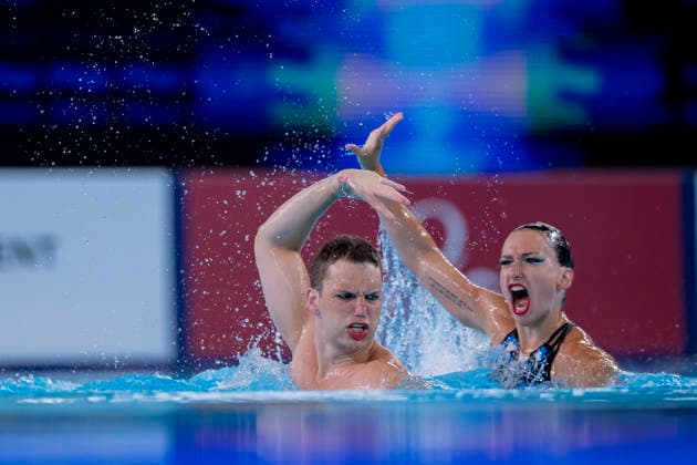 France, Paris, Centre Aquatique Olympique Metropole du Grand Paris, 02.08.2026, European Aquatics Championships Artistic Swimming, Day 3, Mixed Duet Techincal FINAL, Solene Guisard and Robin Wiehn of Germany, Photo by Eibner Pressefoto Tino Henschel European Aquatics Championships Artistic Swimming, Day 3, Mixed Duet Techincal FINAL Paris *** France, Paris, Centre Aquatique Olympique Metropole du Grand Paris, August 2, 2026, European Aquatics Championships – Artistic Swimming, Day 3, Mixed Duet Technical FINAL, Solene Guisard and Robin Wiehn of Germany, Photo by Eibner Pressefoto Tino Henschel European Aquatics Championships Artistic Swimming, Day 3, Mixed Duet Technical FINAL Paris Copyright: xEibnerxPressefotox