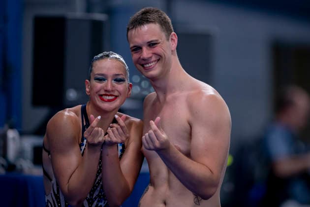 Sport Bilder des Tages France, Paris, Centre Aquatique Olympique Metropole du Grand Paris, 02.08.2026, European Aquatics Championships Artistic Swimming, Day 3, Mixed Duet Techincal FINAL, Solene Guisard and Robin Wiehn of Germany, Photo by Eibner Pressefoto Tino Henschel European Aquatics Championships Artistic Swimming, Day 3, Mixed Duet Techincal FINAL Paris *** France, Paris, Centre Aquatique Olympique Metropole du Grand Paris, August 2, 2026, European Aquatics Championships – Artistic Swimming, Day 3, Mixed Duet Technical FINAL, Solene Guisard and Robin Wiehn of Germany, Photo by Eibner Pressefoto Tino Henschel European Aquatics Championships Artistic Swimming, Day 3, Mixed Duet Technical FINAL Paris Copyright: xEibnerxPressefotox