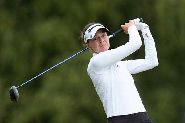 LYTHAM, ENGLAND - AUGUST 2: Esther Henseleit (GER) plays from the second tee during Round 4 at the 50th AIG Women™s Open Championship at the Royal Lytham and St Anne™s Golf Club, Lytham on August 2, 2026 in Lancashire, England The 50th AIG Women™s Open Championship