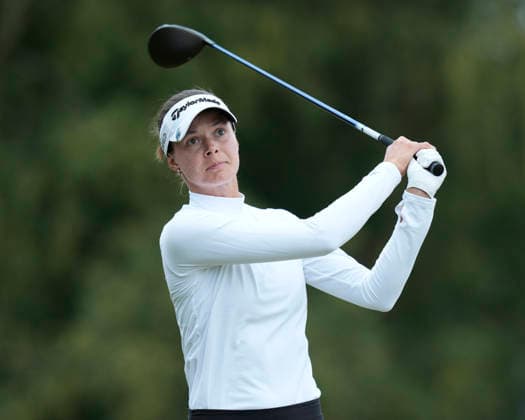 LYTHAM, ENGLAND - AUGUST 2: Esther Henseleit (GER) plays from the second tee during Round 4 at the 50th AIG Women™s Open Championship at the Royal Lytham and St Anne™s Golf Club, Lytham on August 2, 2026 in Lancashire, England The 50th AIG Women™s Open Championship