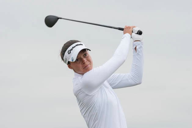 LYTHAM, ENGLAND - AUGUST 2: Esther Henseleit (GER) plays from the fourth tee during Round 4 at the 50th AIG Women™s Open Championship at the Royal Lytham and St Anne™s Golf Club, Lytham on August 2, 2026 in Lancashire, England The 50th AIG Women™s Open Championship