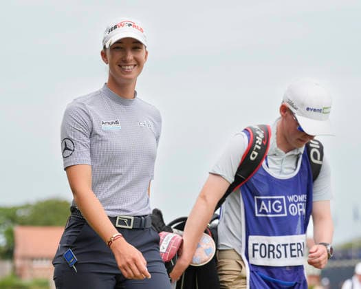 LYTHAM, ENGLAND - AUGUST 2: Alexandra Forsterling (GER) walks down the second fairway during Round 4 at the 50th AIG Women™s Open Championship at the Royal Lytham and St Anne™s Golf Club, Lytham on August 2, 2026 in Lancashire, England The 50th AIG Women™s Open Championship
