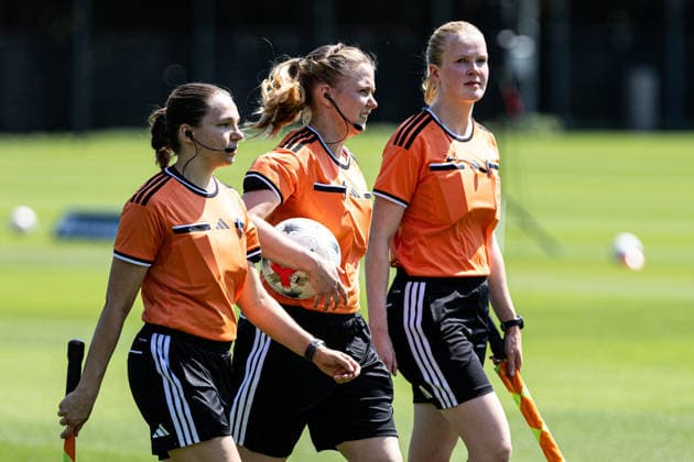 2.Frauen-Bundesliga: FC Köln Frauen II - SC Sand; 02.08.2026 Sarah Willms (Schiedsrichterin) und Schiedsrichterteam. 2.Frauen-Bundesliga: FC Köln Frauen II - SC Sand; Geißbockheim, Köln; 02.08.2026 DFL regulations prohibit any use of photographs as image sequences and or quasi video. *** Women s Bundesliga 2: FC Köln Women II vs. SC Sand, August 2, 2026; Sarah Willms, Referee and Referee Team; Women s Bundesliga 2: FC Köln Women II vs. SC Sand, Geißbockheim, Cologne August 2, 2026 DFL regulations prohibit any use of photographs as image sequences and or quasi-video Copyright: xBEAUTIFULxSPORTS Buriakovx
