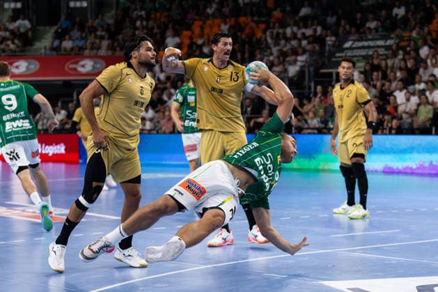 Ludvig JURMALA (FRISCH AUF! Goeppingen, 25) erzielt ein Tor, Aktion, Torwurf GER, FRISCH AUF! Goeppingen vs. Sporting Lissabon, Handball, Testspiel Vorbereitung, Spielzeit 2026 2027, 02.08.2026, GER, FRISCH AUF! Goeppingen vs. Sporting Lissabon, Handball, Testspiel Vorbereitung, Spielzeit 2026 2027, 02.08.2026, Neu-Ulm *** Ludvig JURMALA FRISCH AUF Goeppingen, 25 scores a goal, play, shot on goal GER, FRISCH AUF Goeppingen vs. Sporting Lisbon, handball, preseason friendly, 2026–2027 season, August 2, 2026, GER, FRISCH AUF Goeppingen vs. Sporting Lisbon, handball, preseason friendly, 2026–2027 season, August 2, 2026, Neu Ulm Copyright: xEibnerxPressefoto OliverxSchmidtx EP_OST