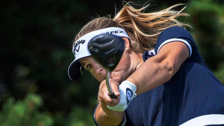 LYDHAM & ST ANNES, ENGLAND 20260802 Kajsa Arwefjäll slar ut pa det sjunde halet under den sista tävlingsdagen av AIG British Open pa Royal Lydham & St Annes Golf Club Lydham &S t Annes England x1019x *** LYDHAM ST ANNES, ENGLAND 20260802 Kajsa Arwefjäll tees off on the seventh hole on the final day of competition at the AIG British Open at Royal Lydham St Annes Golf Club, Lydham St Annes, England x1019x  Copyright: xChristerxHöglund TTx AIG WOMENS OPEN GOLF
