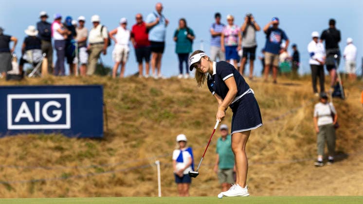 LYDHAM & ST ANNES, ENGLAND 20260802 Kajsa Arwefjäll puttar för birdie pa det sjätte halet under den sista tävlingsdagen av AIG British Open pa Royal Lydham & St Annes Golf Club Lydham &S t Annes England x1019x *** LYDHAM ST ANNES, ENGLAND 20260802 Kajsa Arwefjäll puts for a birdie on the sixth hole during the final day of competition at the AIG British Open at Royal Lydham St Annes Golf Club, Lydham St Annes, England x1019x  Copyright: xChristerxHöglund TTx AIG WOMENS OPEN GOLF