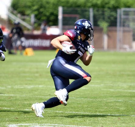 Nicolas KHANDAR (Paris), European Football Alliance, Munich Ravens vs Paris Musketeers, Unterhaching, Sportpark Unterhaching, 02.08.26, *** Nicolas KHANDAR, Paris; European Football Alliance; Munich Ravens vs. Paris Musketeers; Unterhaching; Sportpark Unterhaching; August 2, 2026; Copyright: WolfgangxFehrmann