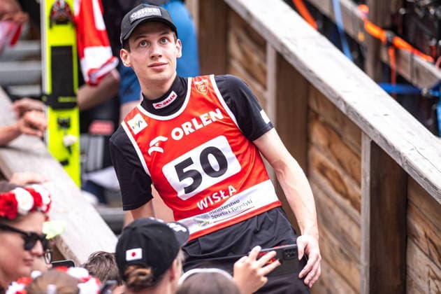 Wisla 02.08.2026 Ski jumping, Skispringen, Ski, nordisch FIS Summer Grand Prix 2026 on Adam Malysz Wisla Malinka Hill. Day 2. Individual Competition --- Skoki Narciarskie. FIS Letnie Grand Prix 2026 na Skoczni im. Adama Malysza w Wisle Malince. Konkurs indywidualny. Dzien 2. . Persons shown : Kacper Tomasiak Fot. Kai Taller Arena Akcji NEWSPIX.PL --- newspix.pl POLAND OUT! 