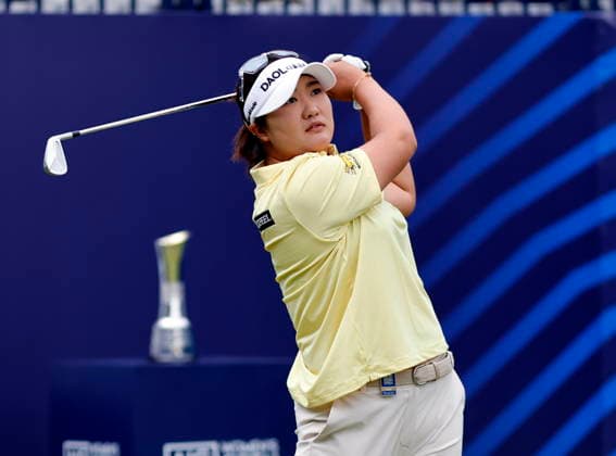 RECORD DATE NOT STATED 2nd August 2026; Royal Lytham and St Annes Golf Club, Lytham St Annes, Lancashire, England; AIG Womens Open Championship Golf Final Day; Haeran Ryu (KOR) plays her drive on the 1st hole AlanxMartin