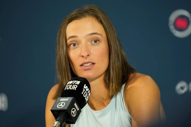 National Bank Open 2026 - Day 2 TORONTO, CANADA - AUGUST 2 : Iga Swiatek of Poland attends a press conference, PK, Pressekonferenz during the WTA, Tennis Damen 1000 National Bank Open in Toronto, Ontario, Canada on August 2, 2026. Mert Alper Dervis Anadolu Ontario Canada. Editorial use only. Please get in touch for any other usage.  Copyright: x2026xAnadoluxMertxAlperxDervisx