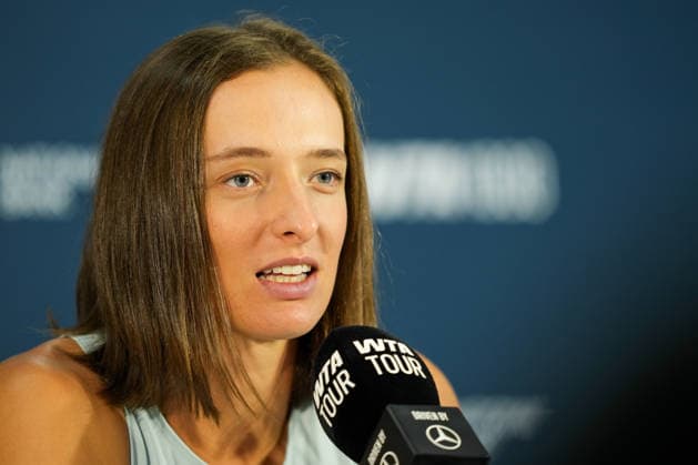National Bank Open 2026 - Day 2 TORONTO, CANADA - AUGUST 2 : Iga Swiatek of Poland attends a press conference, PK, Pressekonferenz during the WTA, Tennis Damen 1000 National Bank Open in Toronto, Ontario, Canada on August 2, 2026. Mert Alper Dervis Anadolu Ontario Canada. Editorial use only. Please get in touch for any other usage.  Copyright: x2026xAnadoluxMertxAlperxDervisx