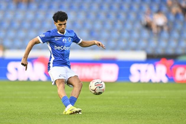 Genk s Zakaria El Ouahdi pictured in action during a friendly soccer game between Racing Genk vs FC Twente, on Sunday 02 August 2026 in Genk, in preparation of the upcoming 2026-2027 Belgian first division soccer season. JOHAN EYCKENS JohanxEyckens  x182628872x