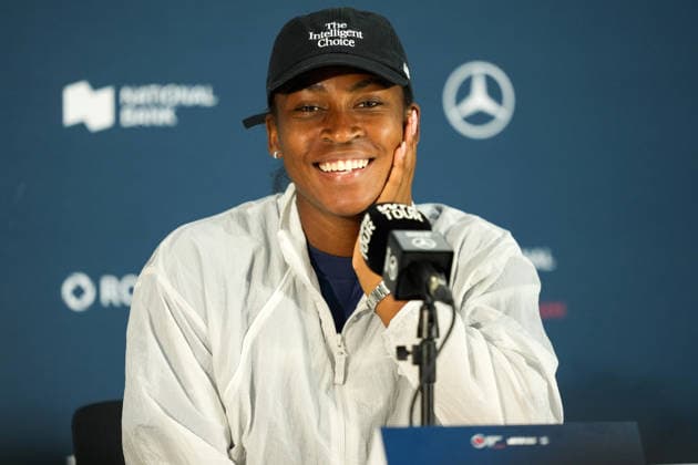 Sport Bilder des Tages National Bank Open 2026 - Day 2 TORONTO, CANADA - AUGUST 2 : Coco Gauff of the United States attends a press conference, PK, Pressekonferenz during the WTA, Tennis Damen 1000 National Bank Open in Toronto, Ontario, Canada on August 2, 2026. Mert Alper Dervis Anadolu Toronto Canada. Editorial use only. Please get in touch for any other usage.  Copyright: x2026xAnadoluxMertxAlperxDervisx