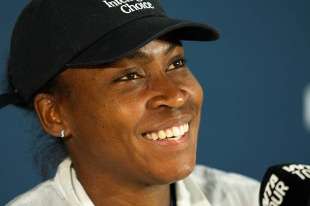 National Bank Open 2026 - Day 2 TORONTO, CANADA - AUGUST 2 : Coco Gauff of the United States attends a press conference, PK, Pressekonferenz during the WTA, Tennis Damen 1000 National Bank Open in Toronto, Ontario, Canada on August 2, 2026. Mert Alper Dervis Anadolu Toronto Canada. Editorial use only. Please get in touch for any other usage.  Copyright: x2026xAnadoluxMertxAlperxDervisx