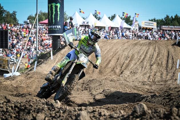 South-African Camden McLellan pictured in action during the motocross MX2 Grand Prix Flanders, race 14 20 of the FIM Motocross World Championship, WM, Weltmeisterschaft Sunday, August 2, 2026, in Lommel. JILLxDELSAUX  x182630322x